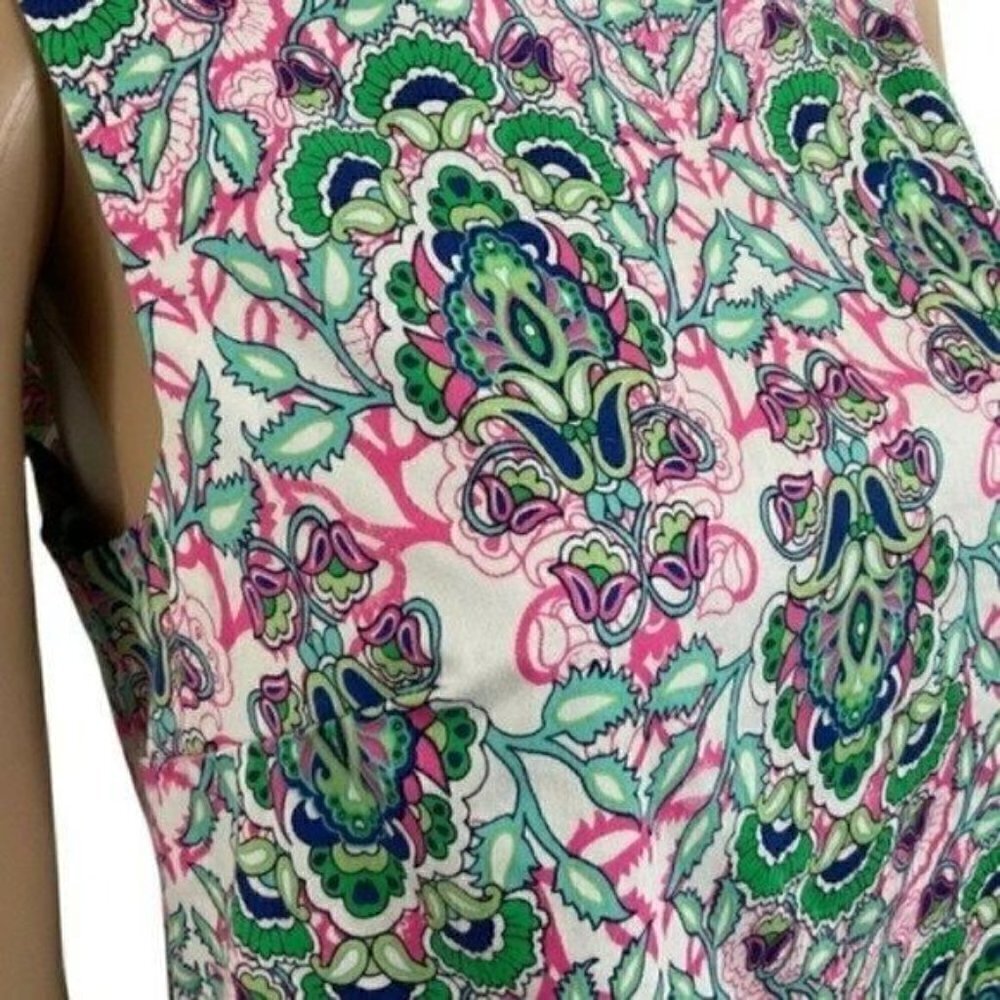 Artisan NY Paisley Floral Sleeveless Dress size 4 cotton spandex - Picture 7 of 11